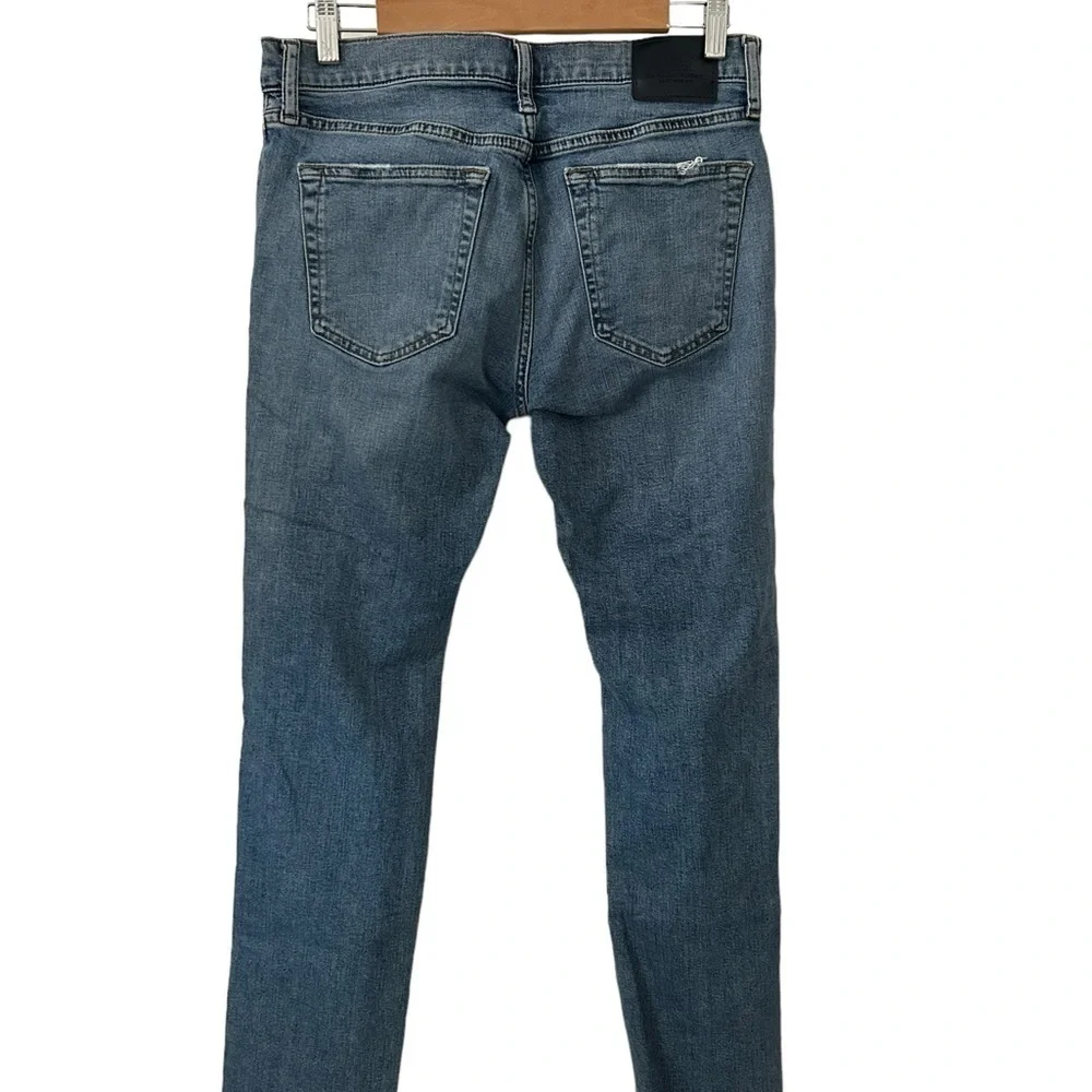 Abercrombie Skinny Medium Wash Stretch‎ Distressed Denim Jeans  Size 30 - Picture 2 of 4